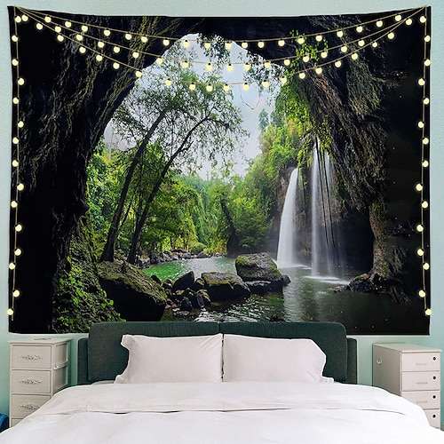 

Landscape Wall Tapestry Art Decor Blanket Curtain Hanging Home Bedroom Living Room Decoration Nature Landscape Garden Pathway Plant Floral Flower