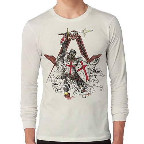 

Kids Boys T shirt Cross Outdoor 3D Print Long Sleeve Vintage 3-12 Years Winter Beige