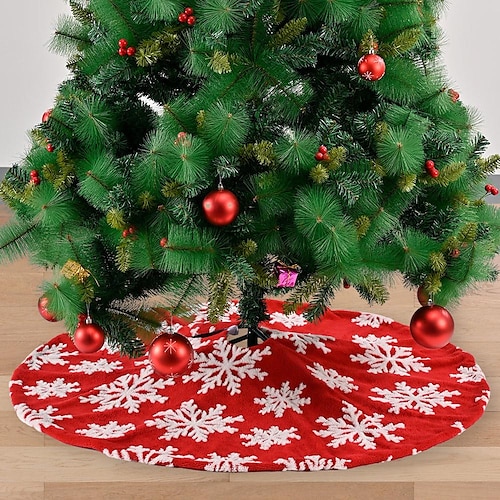 

Christmas Tree Skirt Christmas Gift Socks,Xmas Tree Skirts Tree Mat with Snowy Pattern for Christmas Tree Decorations