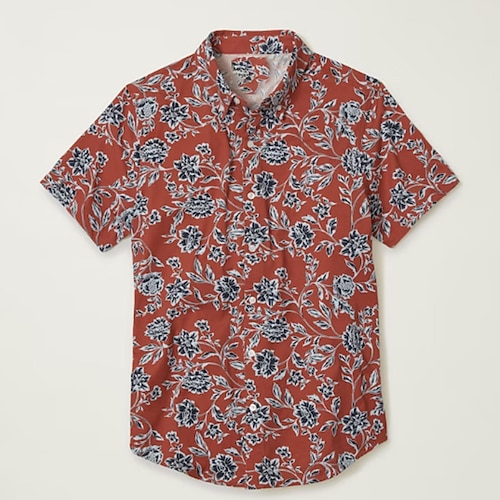 

Men's Shirt Graphic Shirt Floral Turndown Wine 3D Print Outdoor Street Button-Down Print Clothing Apparel Fashion Designer Casual Breathable / Summer / Spring / Summer