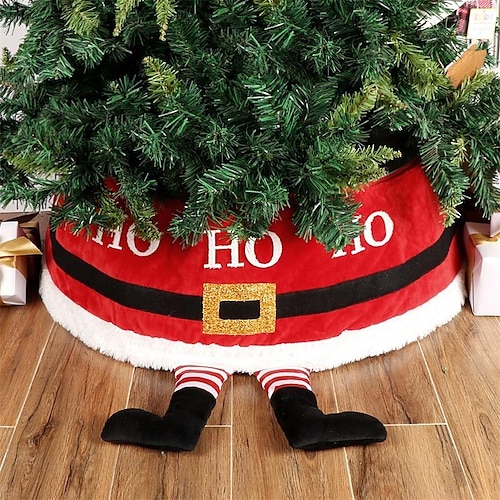 

Pannello Esterno Dell'albero Di Natale Decorazione Della Festa Di Natale Piedi Di Babbo Natale Grembiule Di Base Dell'albero Di Natale