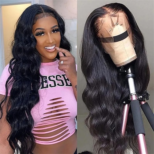 

13X4 Pre-Plucked Body Wave Lace Front Wig 180% Human Hair 150% Density Can Be Dyed