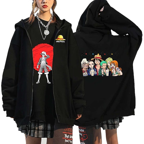 

Inspired by One Piece Monkey D. Luffy Roronoa Zoro Cartoon Manga Outerwear Anime Harajuku Graphic Kawaii Outerwear For Men's Women's Unisex Adults' Hot Stamping 100% Polyester