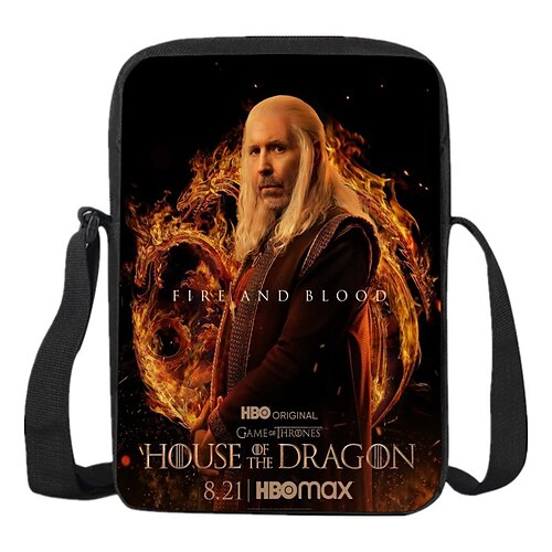

Dragon Family Children's Shoulder Backpack School Bag House of the Dragon Student Satchel Bag Men's Messenger Bag