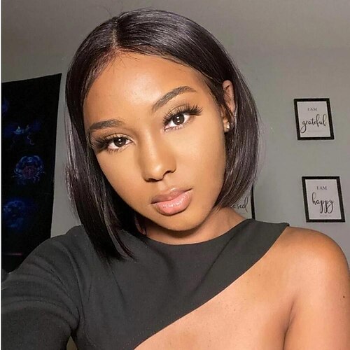 

Short Straight Pixie Cut 13x4x1 T Part Transparent Lace Front Short Bob Wig Human Hair Wigs For Women Pre Plucked Bone Straight Lace Front Wig Brazilian Hair Lace Frontal Wigs