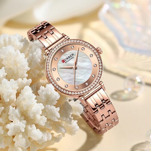 

CURREN Women Gold Watch Fashion Quartz Wristwatches Ladies Bracelet Diamond Reloj Mujer Waterproof Stainless Steel Clock