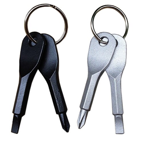 

Portable Screwdriver Outdoor EDC Key Chain Tool Multi-function Hand Tools Cross Screwdriver with Key Ring Pocket Repair Tool