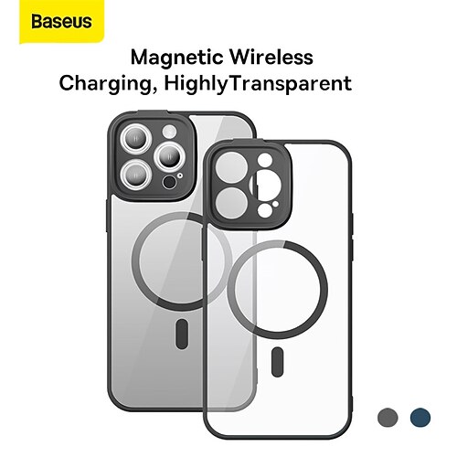 

Baseus Frame Series Magnetic Case For iP6.1 2022 6.1-inch Full Coverage Tempered Glass FilmCleaning kitBlack