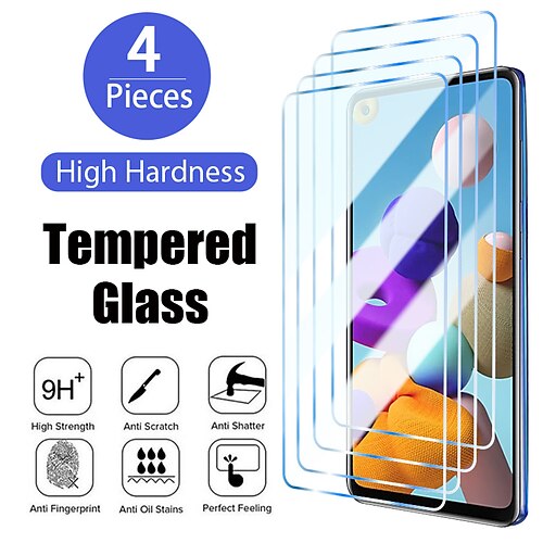 

4pcs Glass Screen ProtectorFor Samsung Galaxy A51 A71 A41 A31 A31 A21s A52 A42 A70 A50 A40 A30 A12 A13 Glass