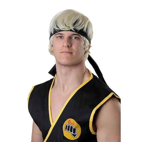 

Karate Kid Johnny Cobra Kai Wig Officially Licensed Blonde Wig for Men's Cosplay