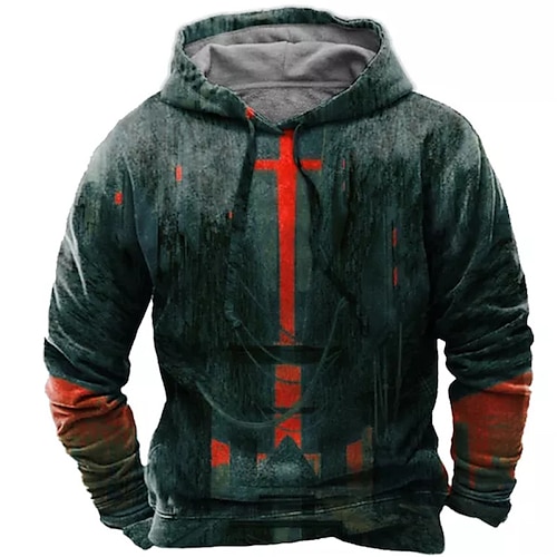 

Men's Unisex Pullover Hoodie Sweatshirt Hooded Graphic Prints Print Daily Sports 3D Print Streetwear Designer Casual Clothing Apparel Hoodies Sweatshirts Long Sleeve Green
