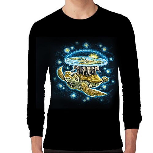 

Kids Boys T shirt Animal Outdoor 3D Print Long Sleeve Active 3-12 Years Winter Navy Blue