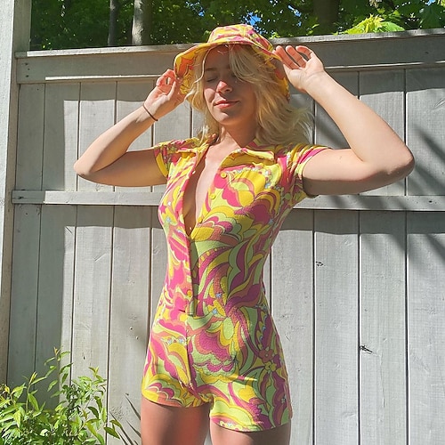 

Spicy Girls Punk & Gothic Y2K Year 2000 Masquerade Women's Japanese Cosplay Costumes Yellow / Leotard / Onesie