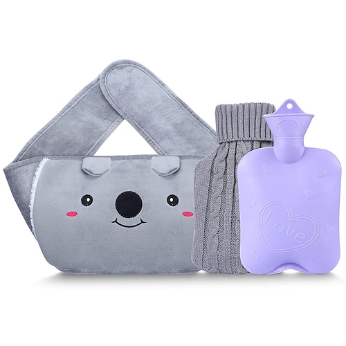

Portable Hot Water Bottle, Rubber Warm Water Bag with Soft Plush Waist Cover, Good for Pain Relief from Arthritis, Headaches, Hot and Cold Therapy