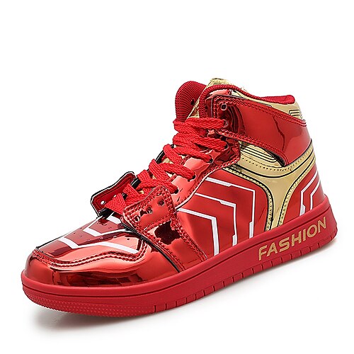 

Men's Sneakers Comfort Shoes Casual Daily Walking Shoes PU Gold Silver Fall