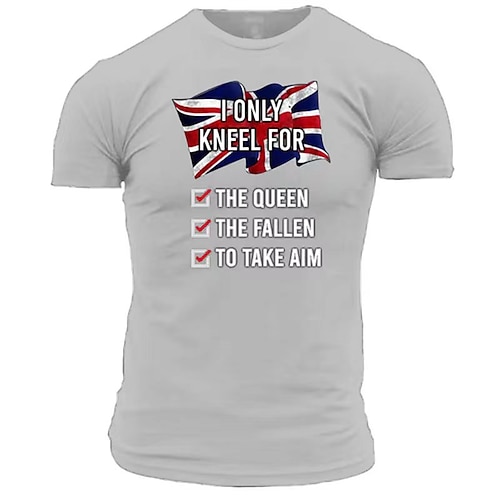 

Men's Unisex T shirt Tee Graphic Prints National Flag Crew Neck Dark Gray Outdoor Street Short Sleeve Print Clothing Apparel Sports Designer Casual Big and Tall / Summer / Summer