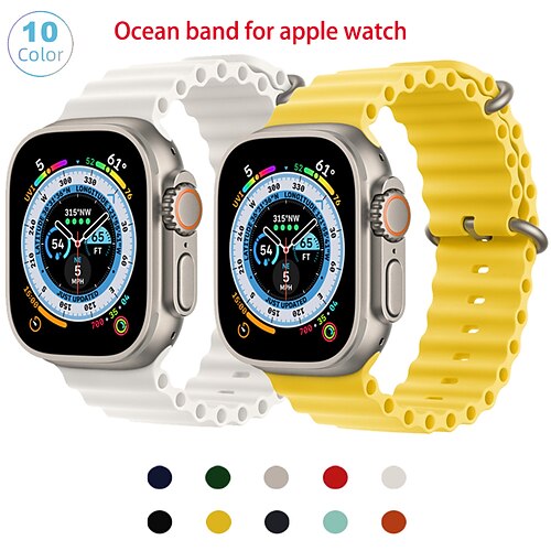 

1PC Smart Watch Band Compatible with Apple iWatch 38/40/41mm 42/44/45/49mm Stainless Steel Silicone Multilayer Adjustable Breathable Sport Band for iWatch Smartwatch Strap Wristband for Series 8 7 6