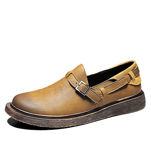 

Men's Loafers Slip-Ons Casual Classic Daily Nappa Leather Black Yellow Brown Fall Winter