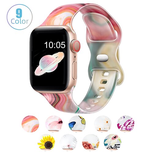 

Cute Transparent Bands Compatible with Apple Watch Bands 38mm 40mm 41ｍｍ 42mm 44mm 45mm for Women Soft Silicone Sport Strap Replacement Band for iWatch Series7/6/5/4/3/2/1/SE