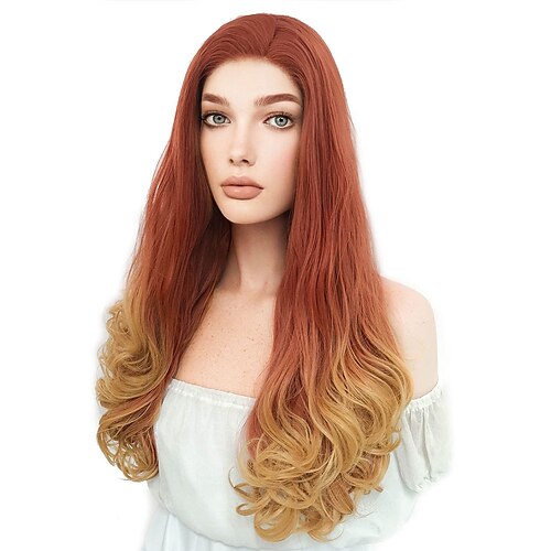 

Aloy Horizon Zero Dawn Cosplay Reddish Orange Mixed Yellow Blonde Synthetic Wig