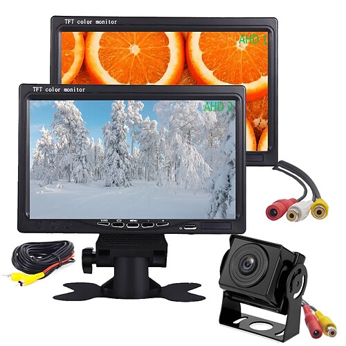 

ksj-701 7 inch 1080p 1/4 inch color CMOS 120 Degree 7 inch Car Rear View Kit LCD Screen / Brightness adjustment / AHD for Car / Bus Reversing camera