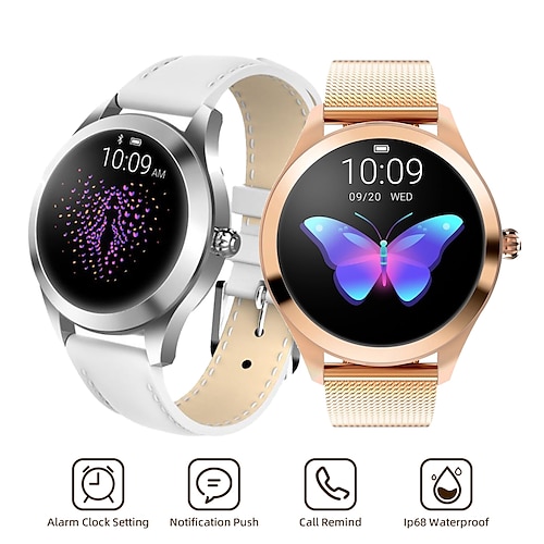 KW10 Okos óra 1.04 hüvelyk Intelligens Watch Bluetooth Lépésszámláló Testmozgásfigyelő Alvás nyomkövető Kompatibilis valamivel Android iOS Női GPS Hosszú készenléti idő Kamera kontroll IP68 38 mm-es