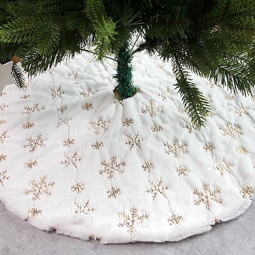 

Christmas Tree Skirt 48 inch/122cm,Xmas Tree Skirts Tree Mat with Snowy Pattern for Christmas Tree Decorations