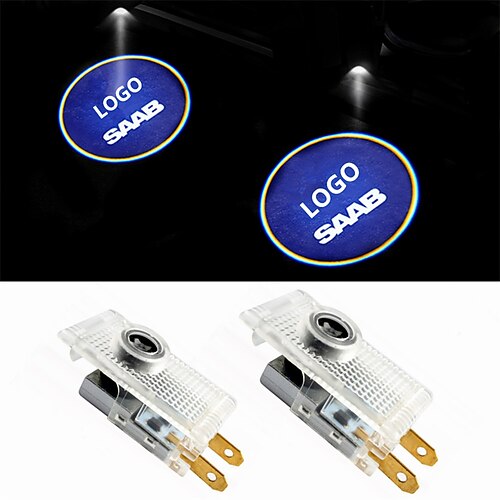 

OTOLAMPARA 1 Pair Car LED Door Warning Welcome Logo Ghost Shadow Projecto Light for Saab 9-3 2003-2012 9-5 1998-2011 Courtesy Projector Lamp