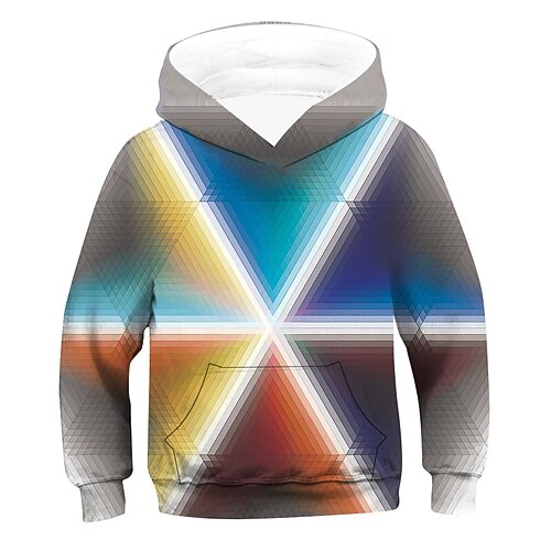 

Kids Boys Hoodie Graphic Outdoor 3D Print Long Sleeve Pocket Fashion 3-12 Years Winter Multicolor