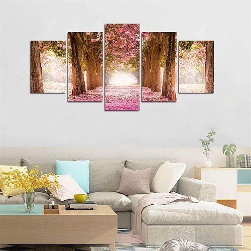 

5 Panels Halloween Prints Girl in A Flower Headscarf Modern Wall Art Wall Hanging Gift Home Decoration Rolled Canvas Unframed Unstretched Painting Core