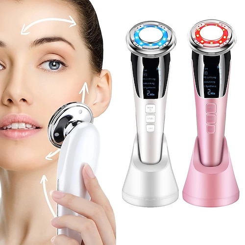 

Facial Massager LED light therapy Sonic Vibration Wrinkle Removal Skin Tightening Hot Cool Treatment Skin Care Beauty Device