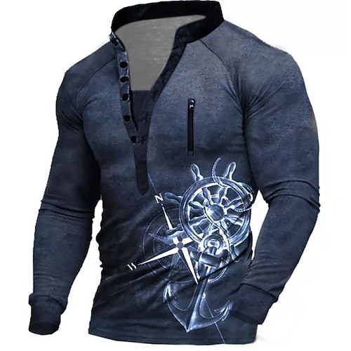 

Men's Unisex Sweatshirt Pullover Button Up Hoodie Standing Collar Graphic Prints Machinery Print Casual Daily Sports 3D Print Streetwear Casual Big and Tall Clothing Apparel Hoodies Sweatshirts Long