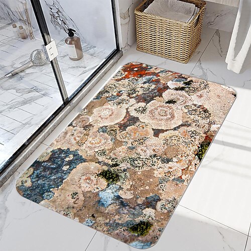 

Moss Series Digital Printing Floor Mat Modern Bath Mats Nonwoven / Memory Foam Novelty Bathroom