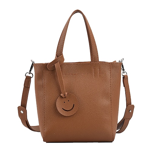 

Women's Bag Set Top Handle Bag PU Leather Zipper Solid Color Going out Office & Career White Black Khaki Brown