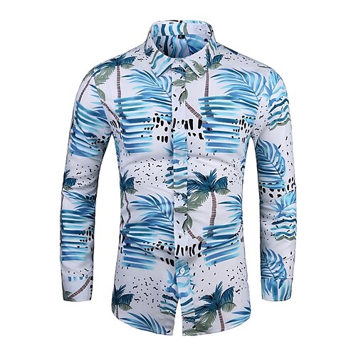 

Men's Shirt Graphic Shirt Graphic Classic Collar Rainbow Casual Daily Clothing Apparel Designer Casual / Long Sleeve / Long Sleeve