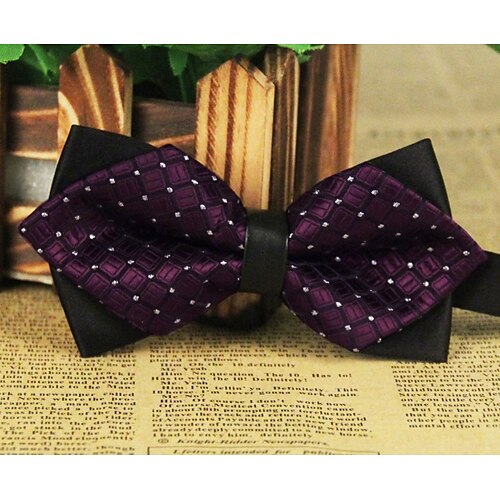 

Men's Bow Tie Gentleman Print Plaid Formal Party Evening New Year
