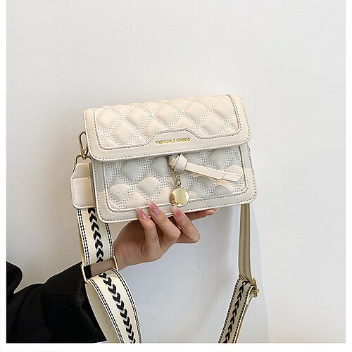 

Women's Leather Bag Crossbody Bag Shoulder Bag PU Leather Zipper Solid Color Shopping Going out Green Black Pink Beige