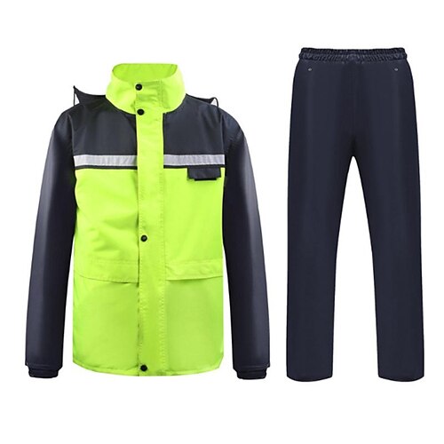 

factory direct sale adult raincoat rain pants suit men and women double-layer thickened electric vehicle split jacket with mask