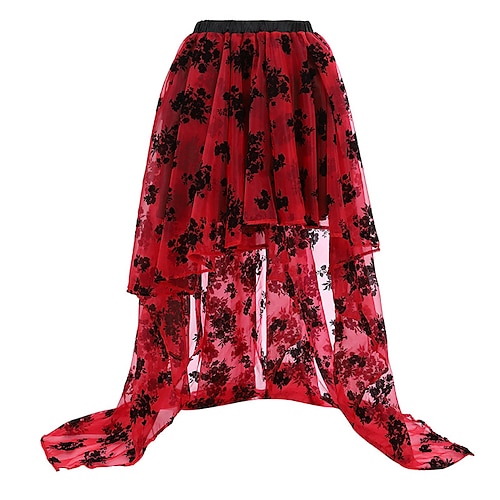 

Corsetto Per donna Sottogonna Slip Sottogonne Graduazione Serata e festa Serata Bianco Nero Rosso Gotico Traspirante Con cucitura Regolabile Di pizzo Autunno Inverno