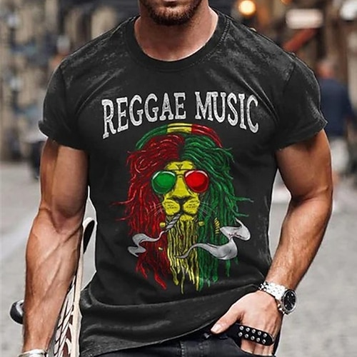 

Men's Unisex T shirt Tee Animal Graphic Prints Crew Neck Black Short Sleeve 3D Print Outdoor Street Print Tops Sports Designer Casual Big and Tall / Summer / Summer