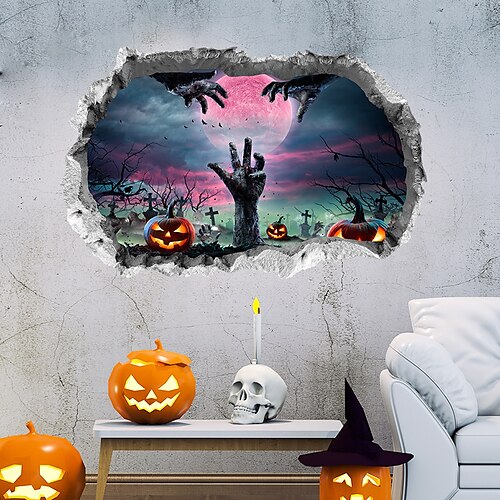 

Holiday / Halloween Wall Stickers Living Room / Kids Room & kindergarten, Removable / Pre-pasted PVC Home Decoration Wall Decal 1pc