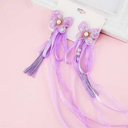 

Kids Girls' Sweet Daily Solid Colored Polyester Hair Accessories Blue / Purple / Pink One-Size