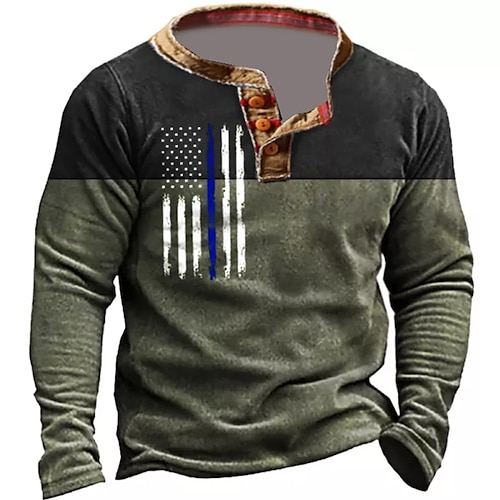 

Men's Unisex Sweatshirt Pullover Green Blue Army Green Gray Color Block Graphic Prints National Flag Print Casual Daily Sports 3D Print Designer Casual Big and Tall Spring & Fall Clothing Apparel