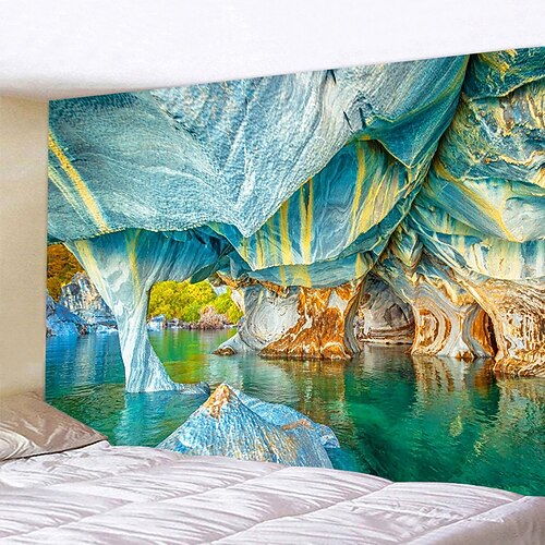 

Landscape Cave Wall Tapestry Art Decor Blanket Curtain Hanging Home Bedroom Living Room Decoration Polyester
