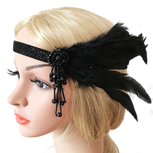 

Women's Elegant Evening Party Feather Headwear