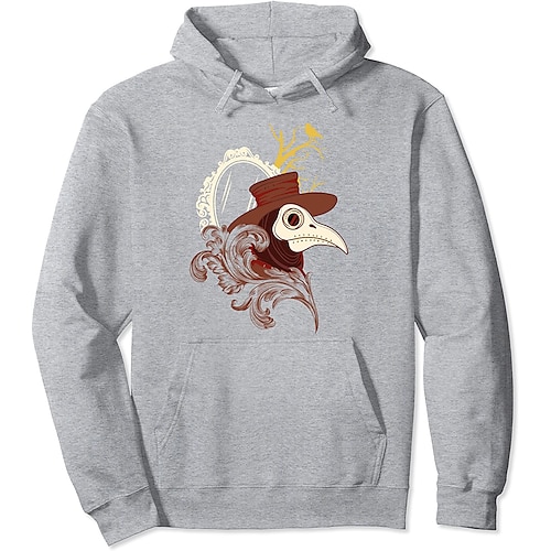 

Inspired by Black Death Plague Doctor Hoodie Cartoon Manga Anime Classic Front Pocket Street Style Hoodie For Men's Women's Unisex Adults' Hot Stamping 100% Polyester