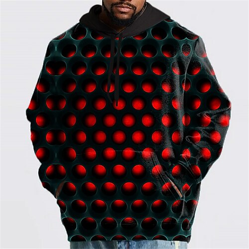 

Homme Grande Taille Sweat à capuche Grand et grand Géométrique Capuche Manches Longues Printemps Automne basique Design Grande Taille Casual du quotidien Des sports Hauts