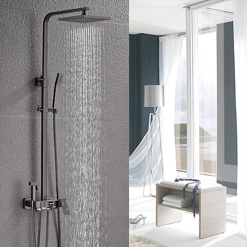 

Shower Faucet,Shower System Rainfall Shower Head System Body Jet Massage Set Handshower Included pullout Rainfall Shower Contemporary Vintage Style Electroplated