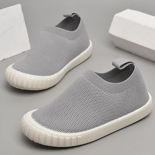 

Boys Girls' Sneakers Sports & Outdoors Comfort School Shoes Beach Knit Breathability Sporty Look Little Kids(4-7ys) Home Daily Running Shoes LeisureSports Gray Spring Summer