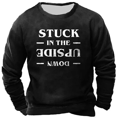 

Men's Unisex Sweatshirt Pullover Navy Blue Black Crew Neck Letter Graphic Prints Print Daily Sports Holiday 3D Print Streetwear Designer Casual Spring & Fall Clothing Apparel Hoodies Sweatshirts